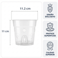 Maceta Transparente con Orificios
