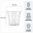 Maceta Transparente con Orificios