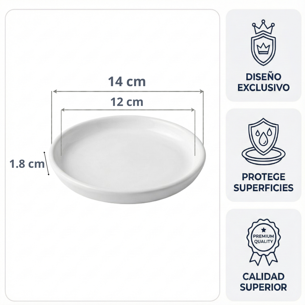 Plato para maceta de cerámica