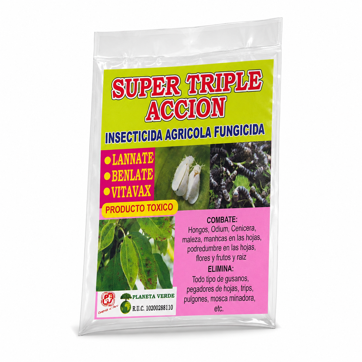 Insecticida, Fungicida y Bactericida Agrícola - Super Triple Acción