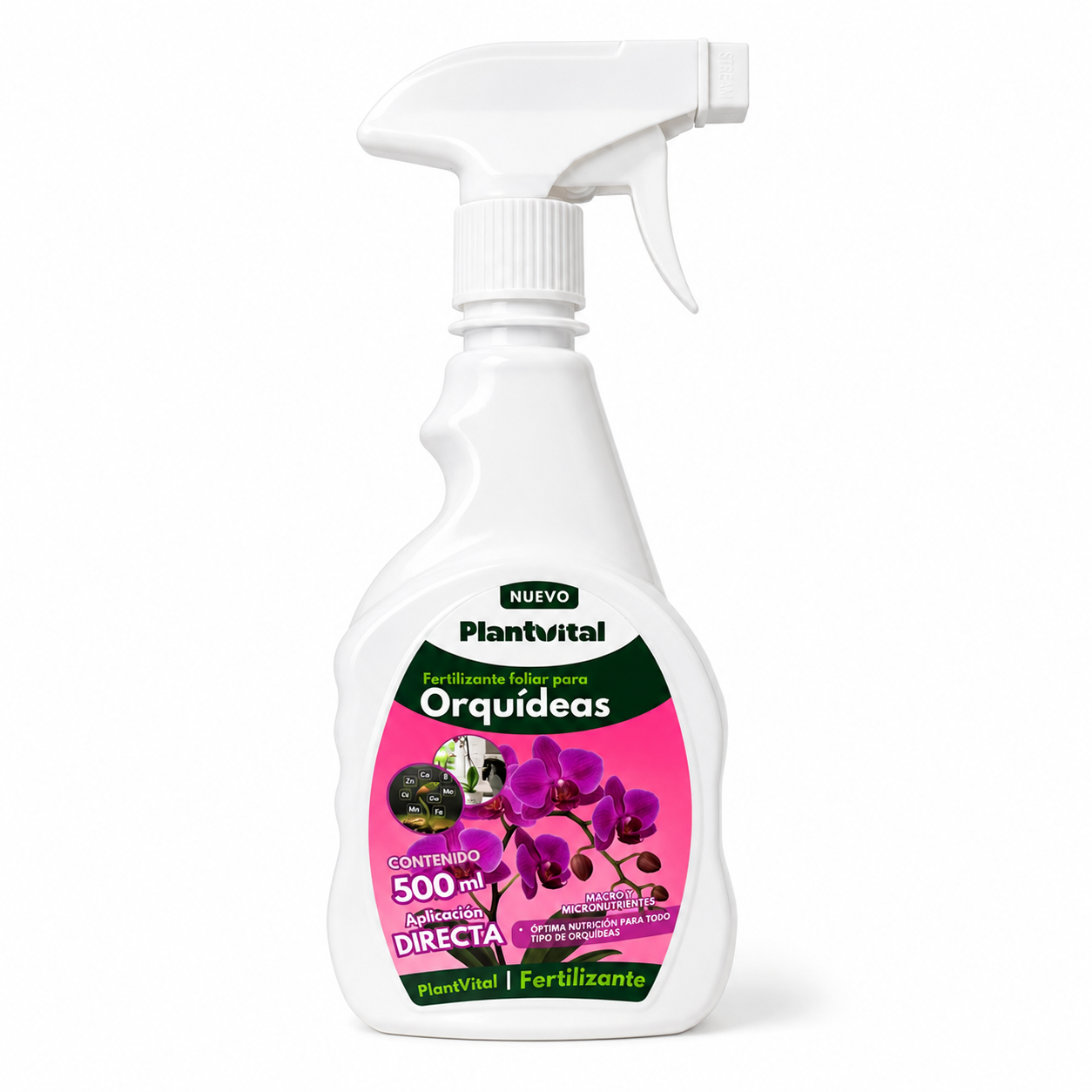 Fertilizante Foliar para Orquídeas PlantVital 500 ml – Aplicación Directa