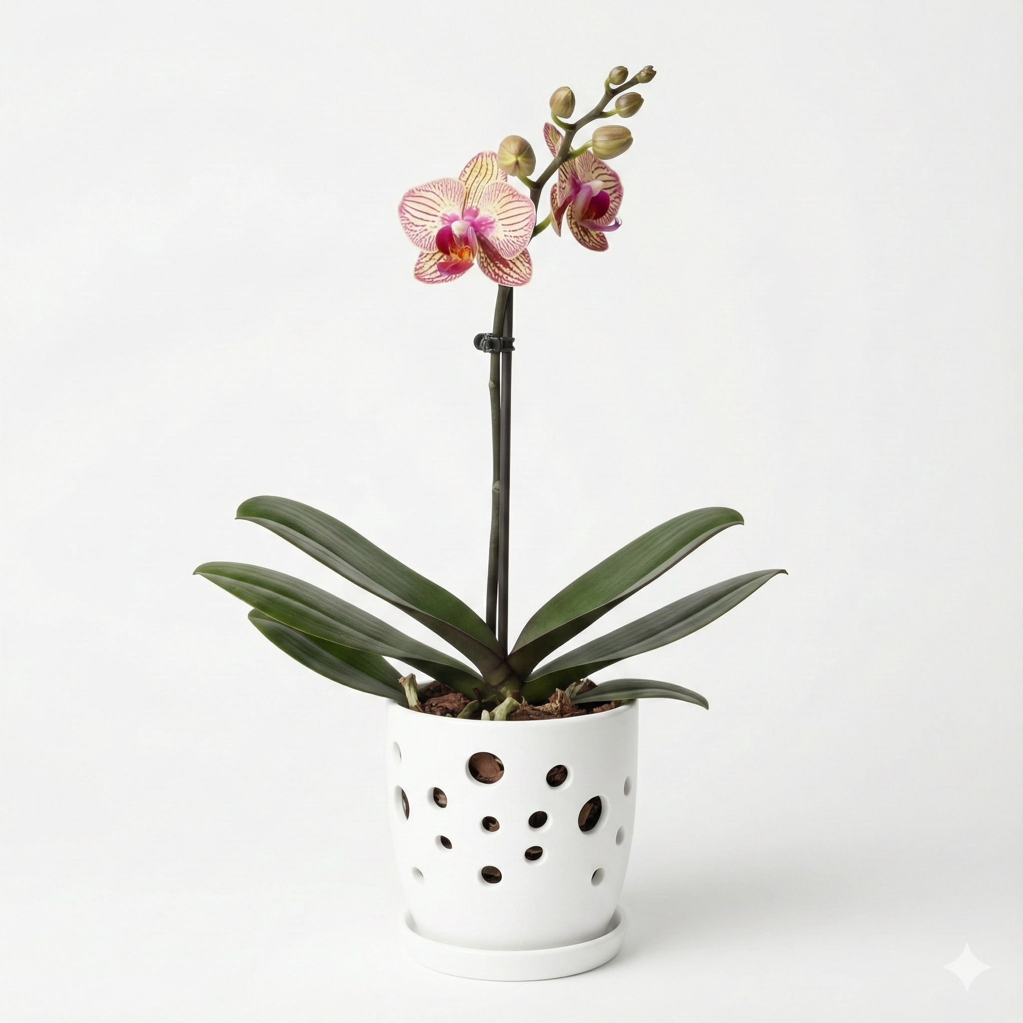 Orquidea Crema y fucsia intenso Exotic Punch Premium – 1  vara ramificada