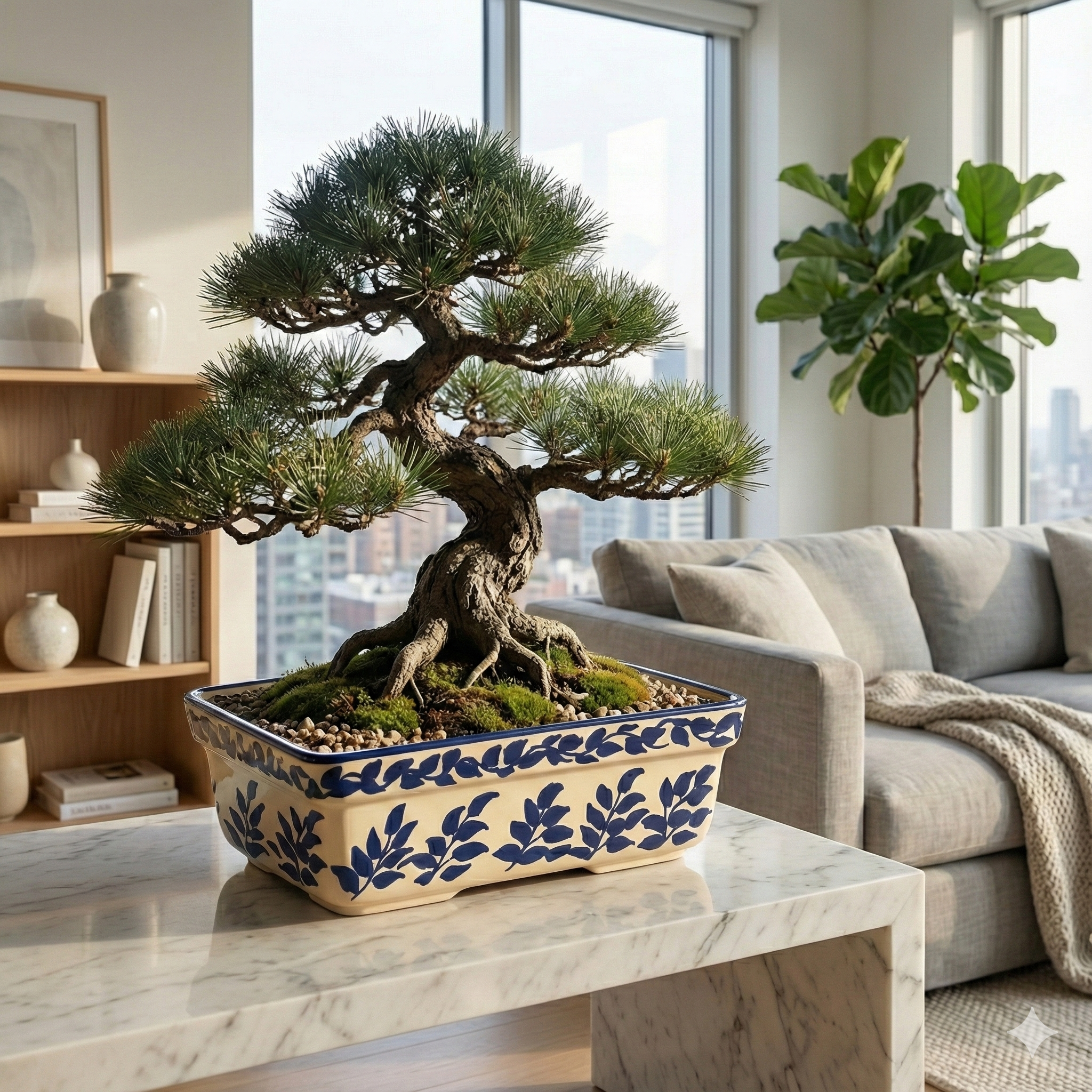 Maceta Bonsai Azul