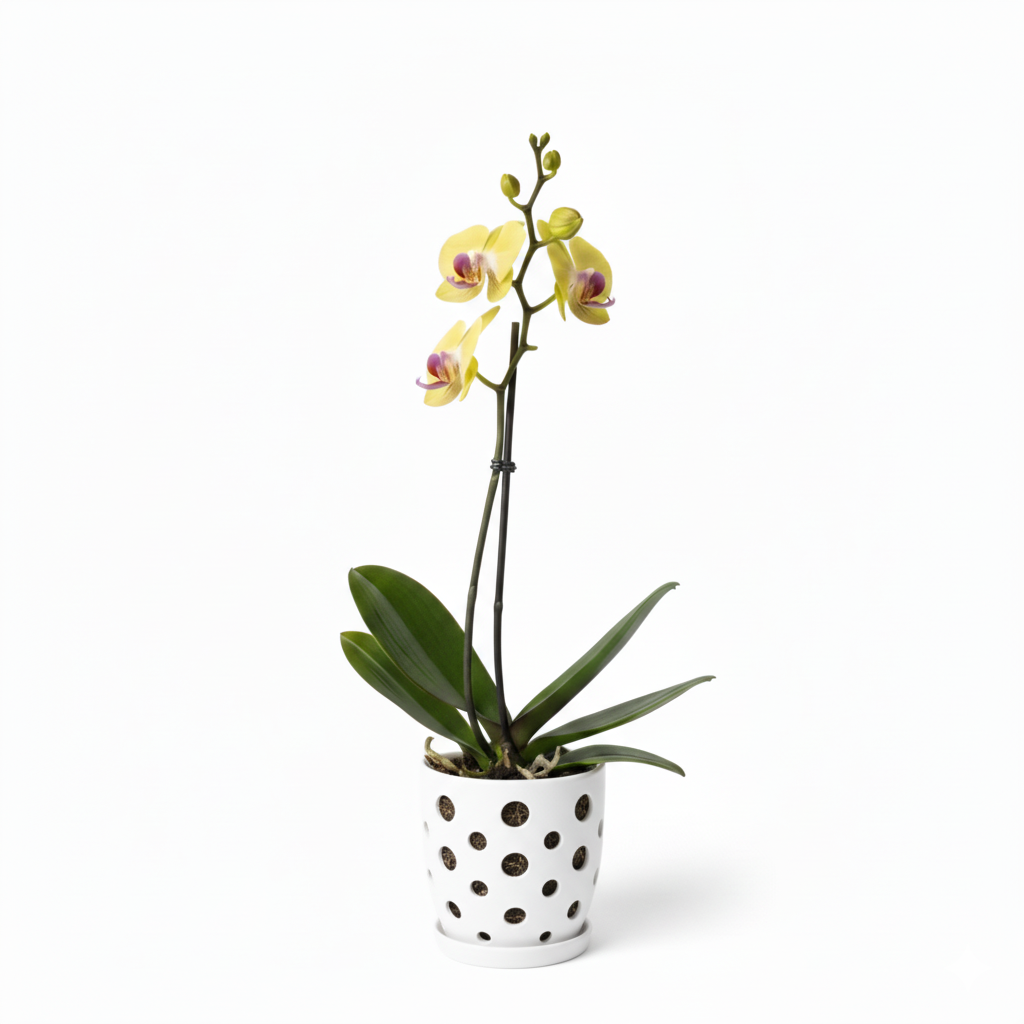 Orquidea Amarilla Goldion Premium – 1  vara ramificada