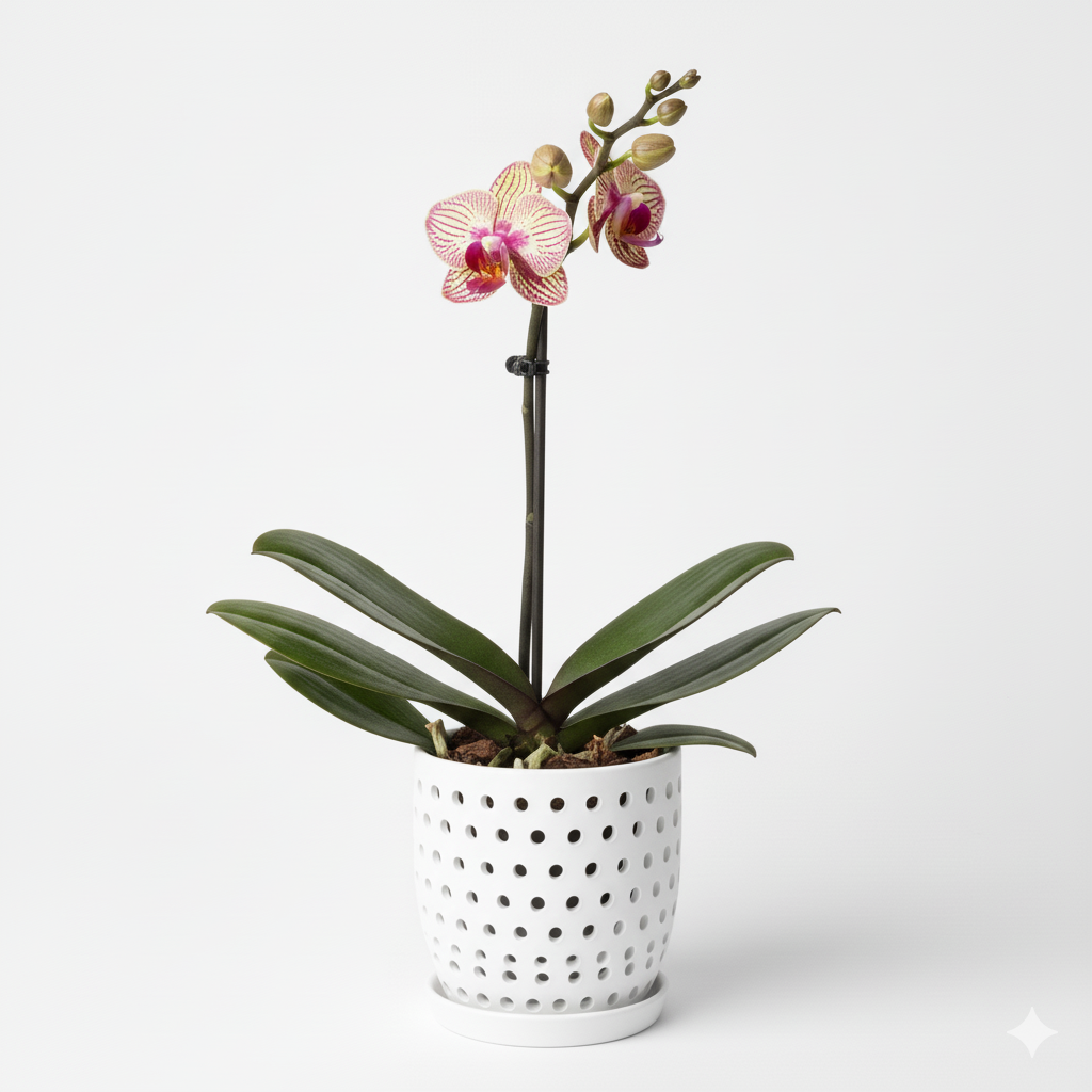 Orquidea Crema y fucsia intenso Exotic Punch Premium – 1  vara ramificada