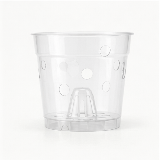 Maceta Transparente con Orificios