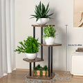 Estante/esquinero para plantas · 4 y 5 niveles · Madera + metal